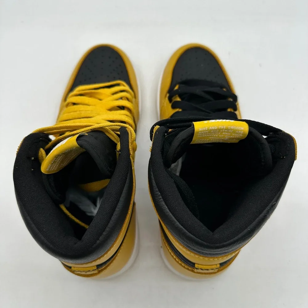 Nike 555088-701 Mens Size 7 Air Jordan 1 Retro High OG Pollen Black Yellow Shoes